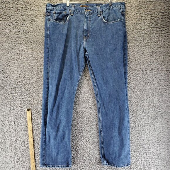 Eddie Bauer Jeans Mens 42x34 Blue Authentic Relaxed Fit Straight Leg *Read* - Picture 1 of 15